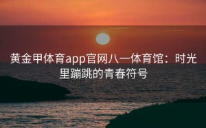 黄金甲体育app官网八一体育馆:时光里蹦跳的青春符号