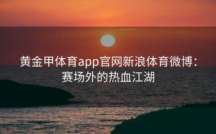 黄金甲体育app官网新浪体育微博：赛场外的热血江湖