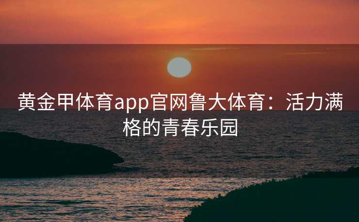 黄金甲体育app官网鲁大体育：活力满格的青春乐园