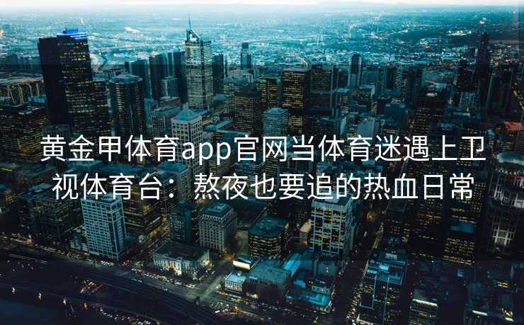 黄金甲体育app官网当体育迷遇上卫视体育台：熬夜也要追的热血日常