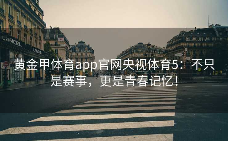 黄金甲体育app官网央视体育5：不只是赛事，更是青春记忆！