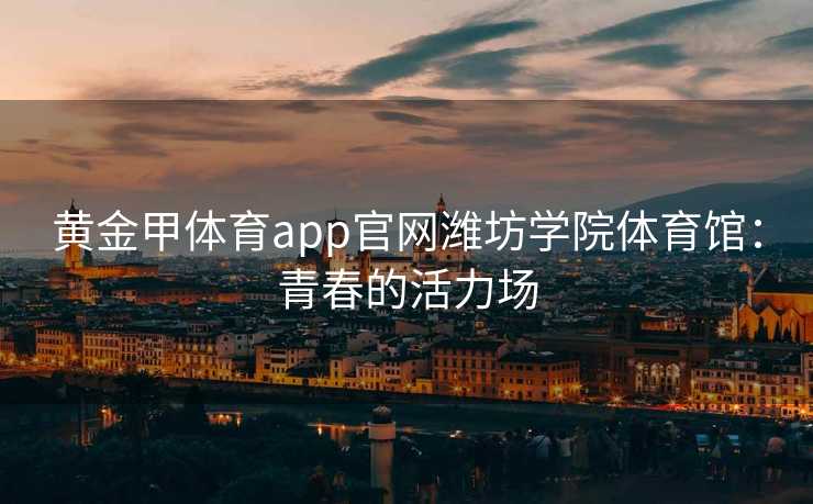 黄金甲体育app官网潍坊学院体育馆：青春的活力场
