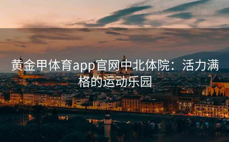 黄金甲体育app官网中北体院：活力满格的运动乐园