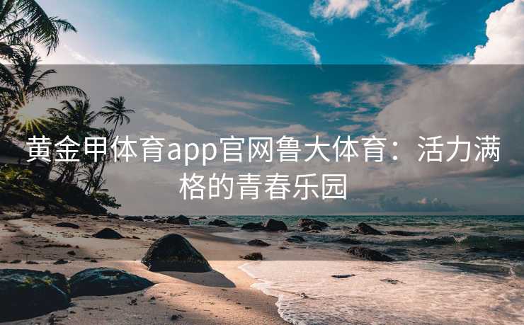 黄金甲体育app官网鲁大体育：活力满格的青春乐园