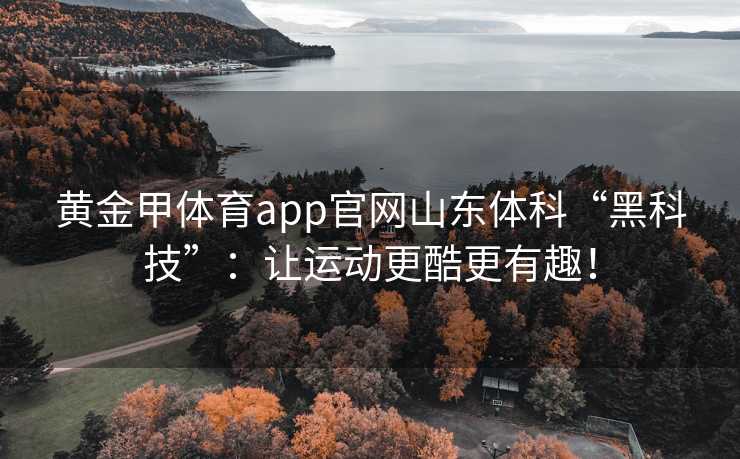 黄金甲体育app官网山东体科“黑科技”：让运动更酷更有趣！