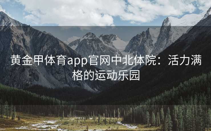 黄金甲体育app官网中北体院：活力满格的运动乐园