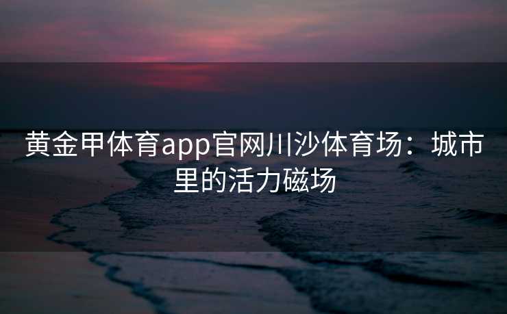 黄金甲体育app官网川沙体育场：城市里的活力磁场