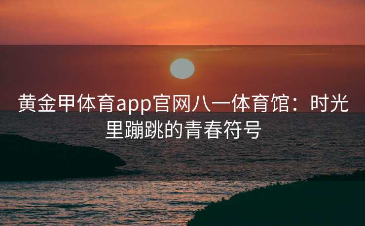 黄金甲体育app官网八一体育馆：时光里蹦跳的青春符号