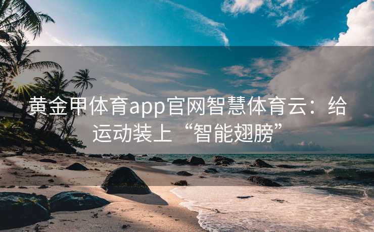 黄金甲体育app官网智慧体育云：给运动装上“智能翅膀”