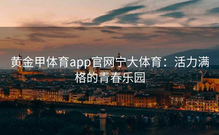 黄金甲体育app官网宁大体育：活力满格的青春乐园