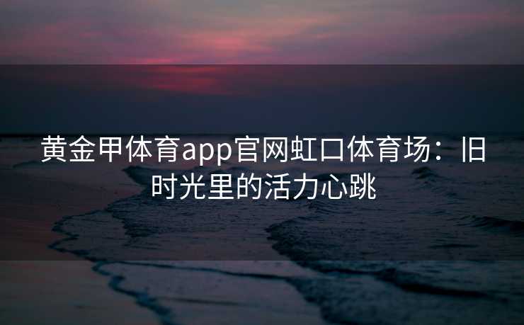 黄金甲体育app官网虹口体育场：旧时光里的活力心跳