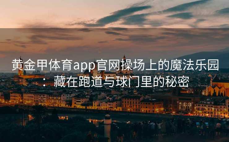 黄金甲体育app官网操场上的魔法乐园：藏在跑道与球门里的秘密