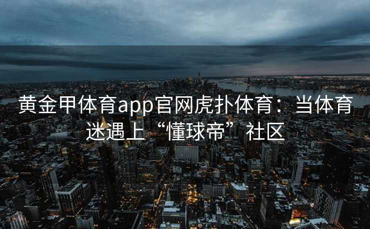 黄金甲体育app官网虎扑体育：当体育迷遇上“懂球帝”社区