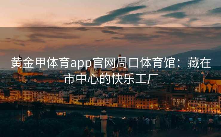 黄金甲体育app官网周口体育馆：藏在市中心的快乐工厂