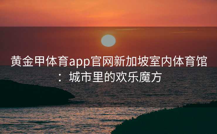 黄金甲体育app官网新加坡室内体育馆：城市里的欢乐魔方