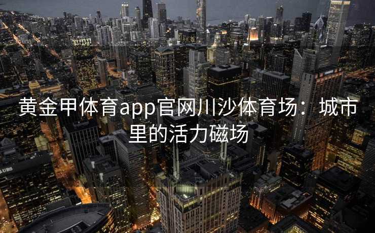 黄金甲体育app官网川沙体育场：城市里的活力磁场