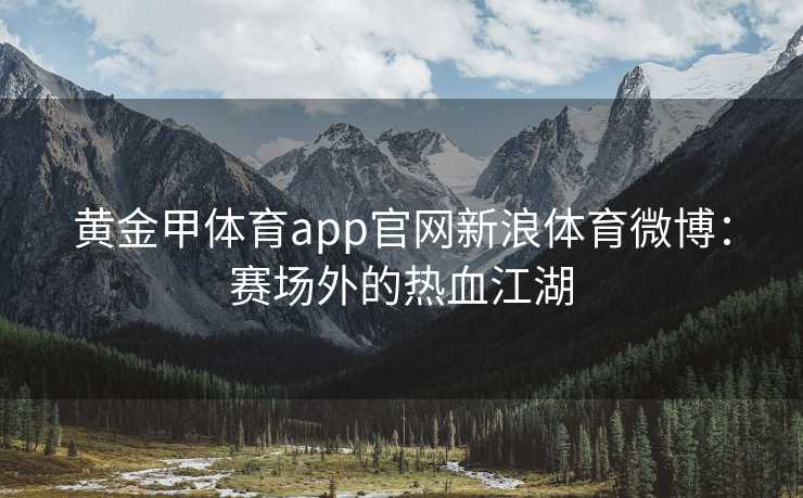 黄金甲体育app官网新浪体育微博：赛场外的热血江湖