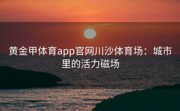 黄金甲体育app官网川沙体育场：城市里的活力磁场